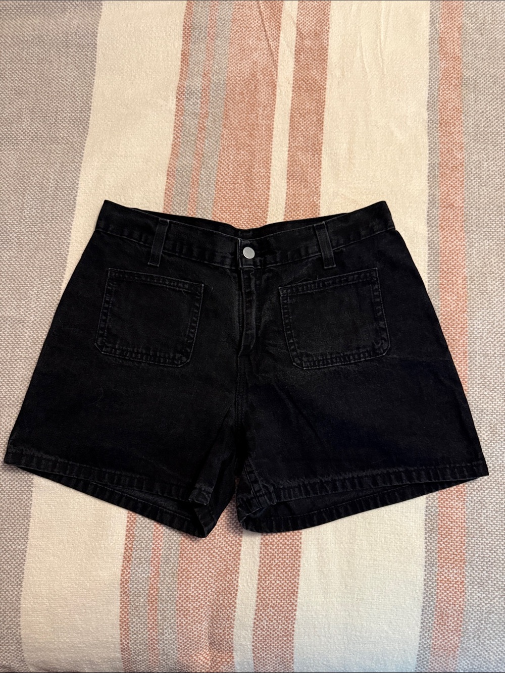 Black Denim Shorts